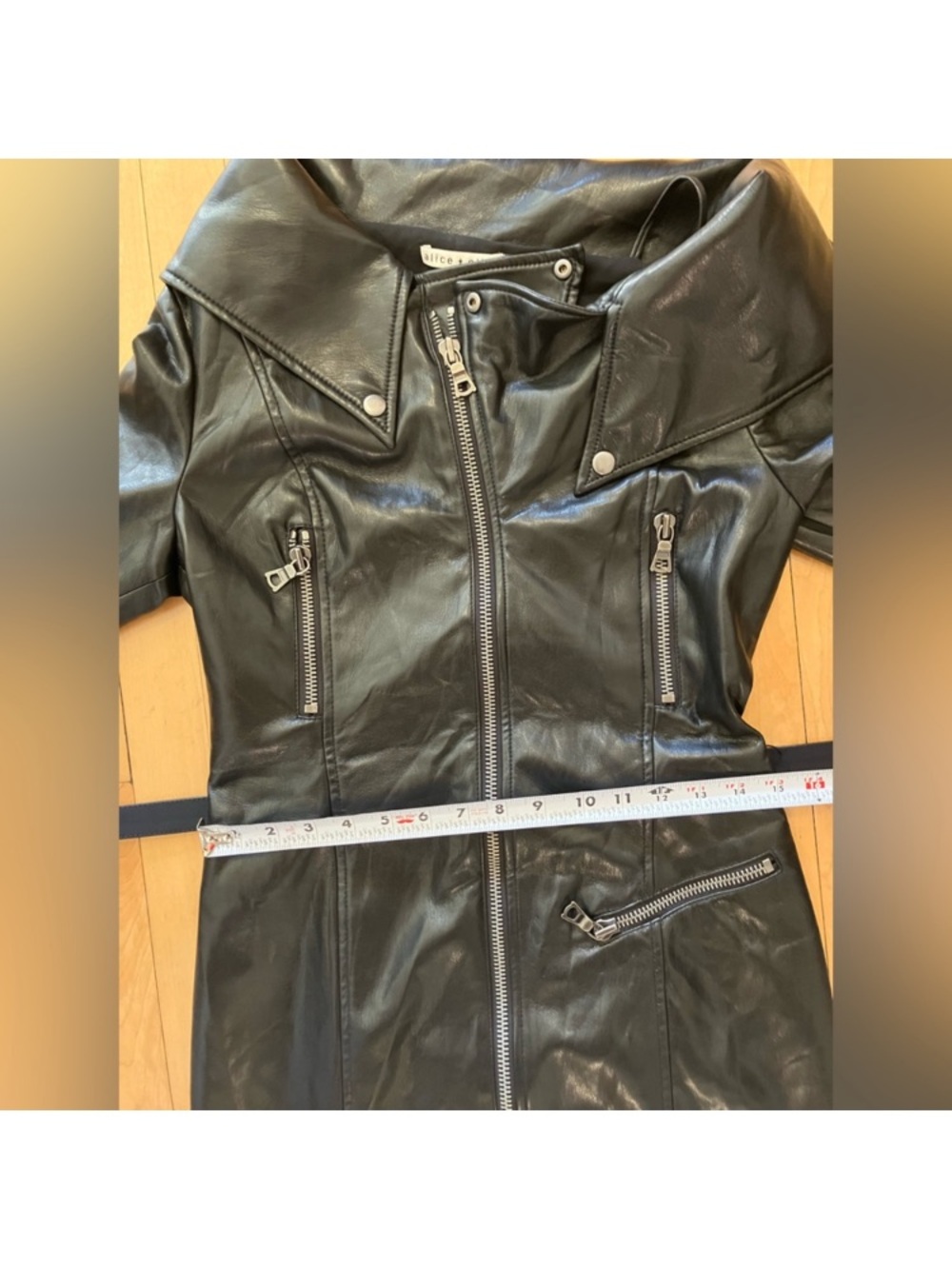 Alice+Olivia Miara Faux Leather Dress - Picture 13 of 13